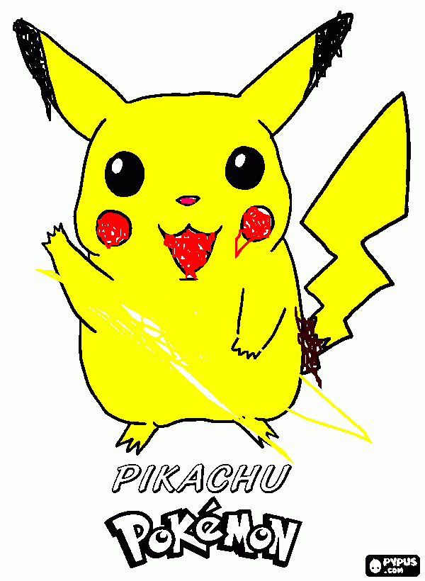 picachi para colorear