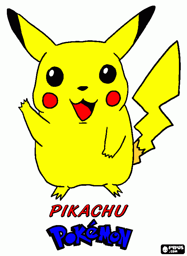 picaxu para colorear
