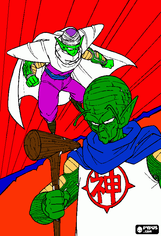 picoro y kaiosama para colorear