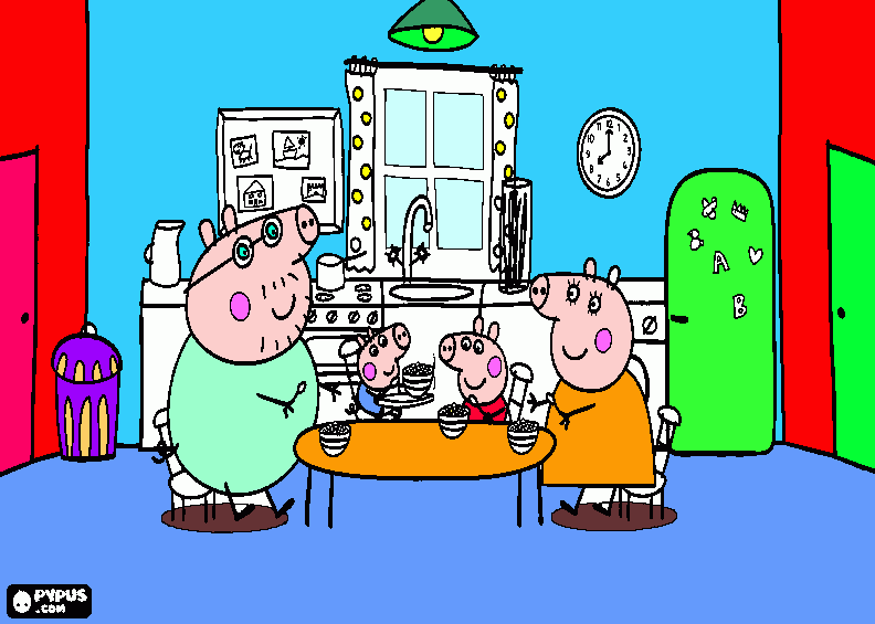 Pif Family para colorear