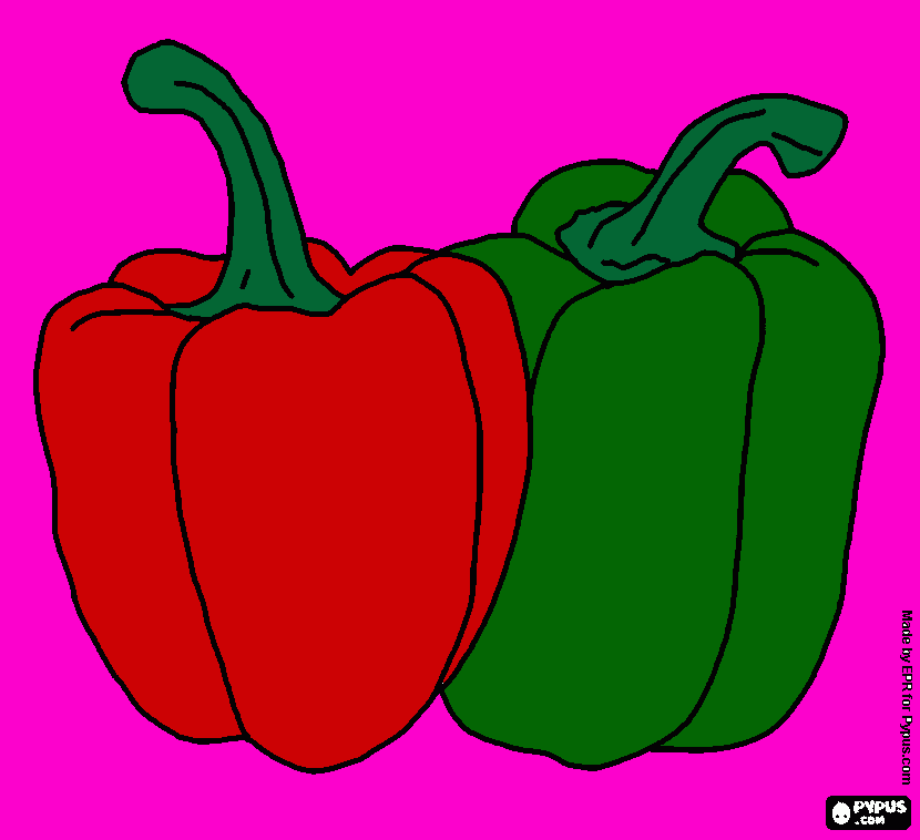 pimenton para colorear