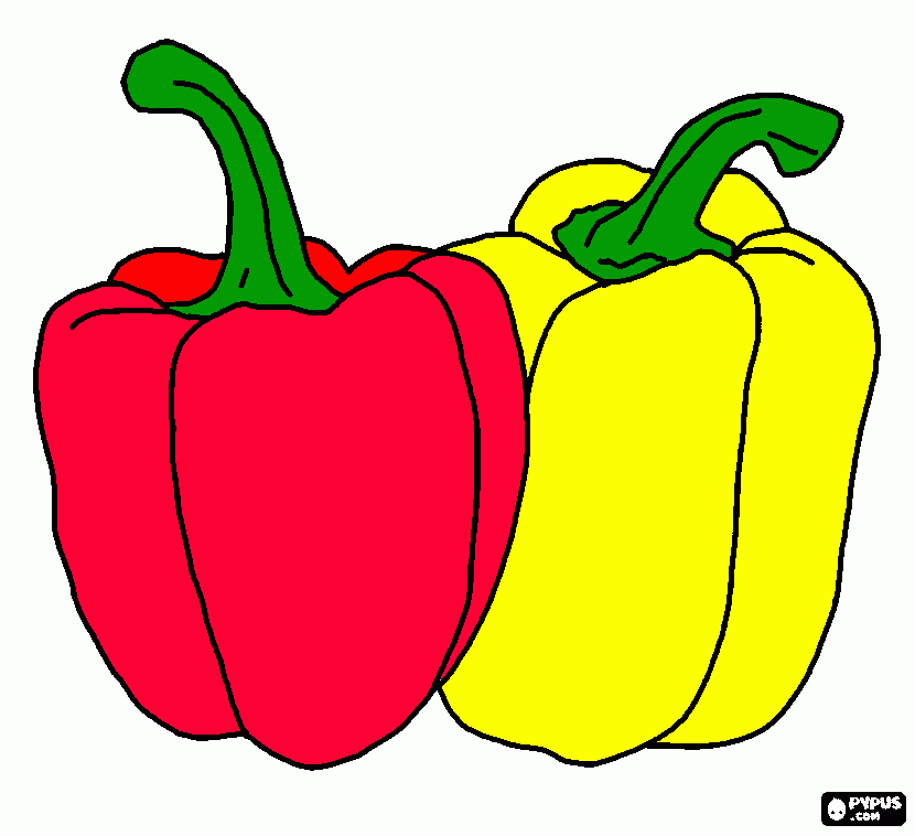 pimientos para colorear