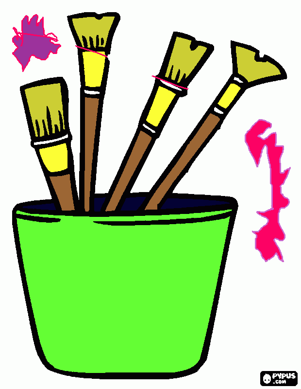pincel para colorear