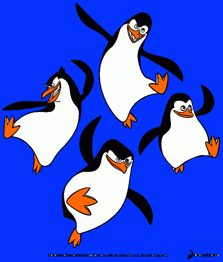 pinguinos  de  madadescar para colorear