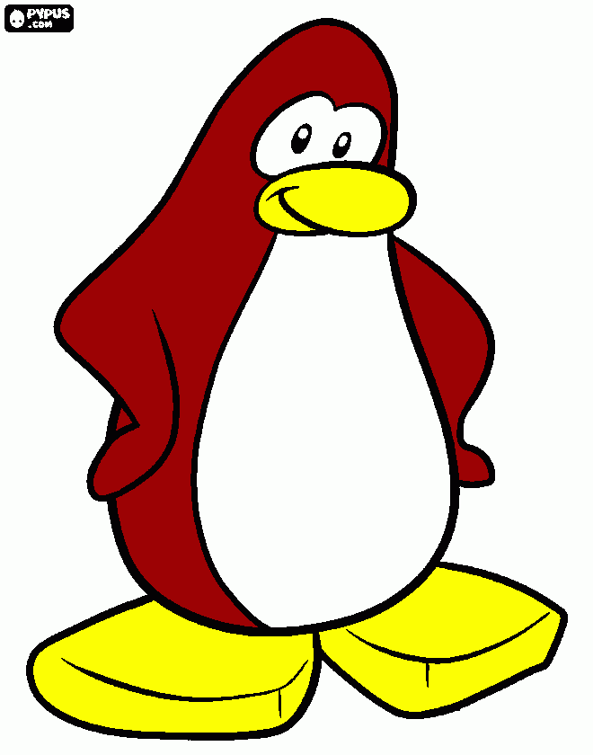pingüno cul para colorear