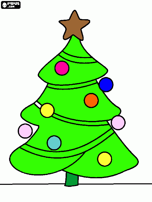 pino  de navidad para colorear