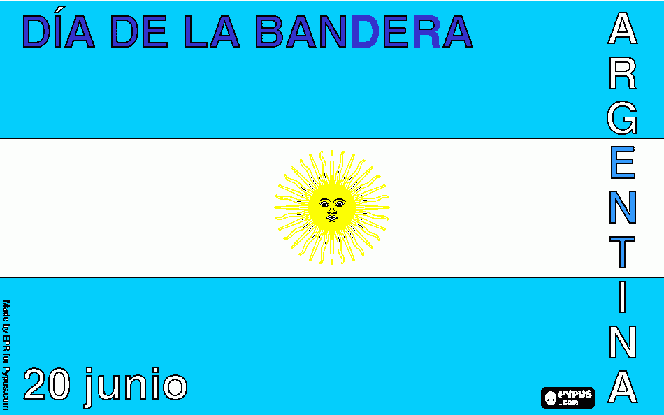 Pinta bandera para colorear