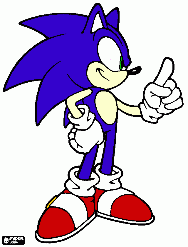 Pintura de Sonic para colorear