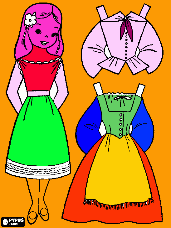Pintura Majo para colorear