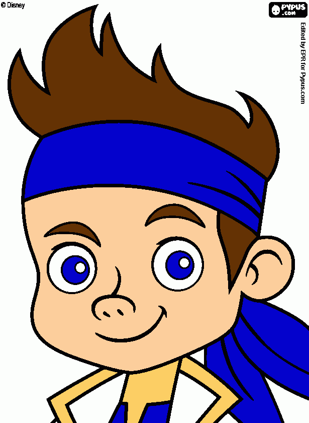 pirata azul para colorear