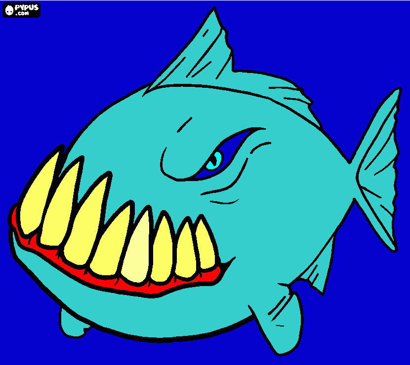 piraña demilagros para colorear