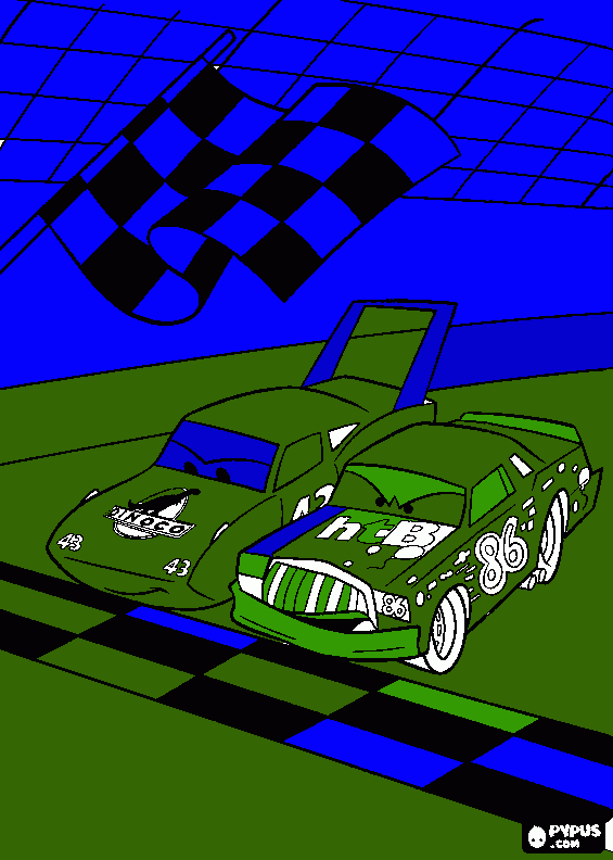 pista para colorear