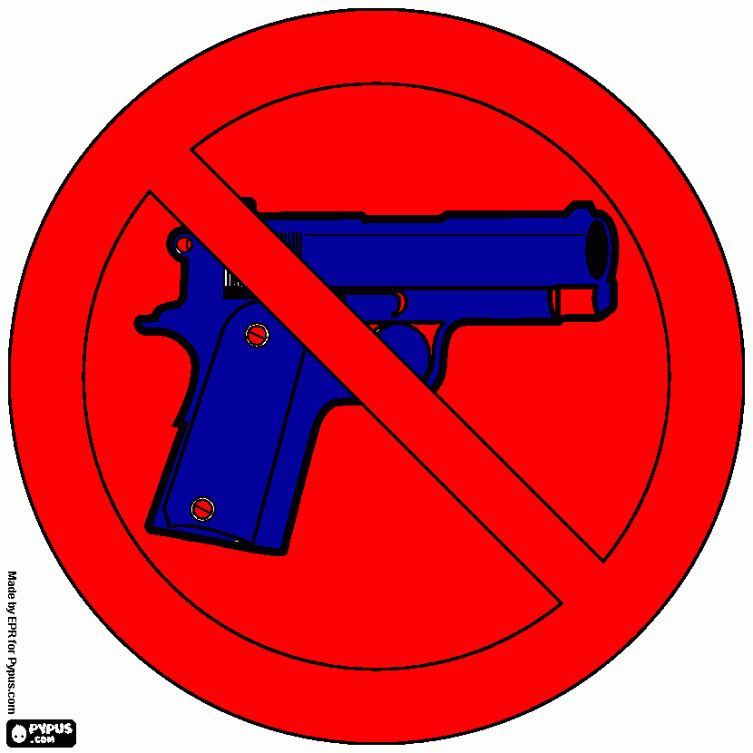 pistolas NO para colorear
