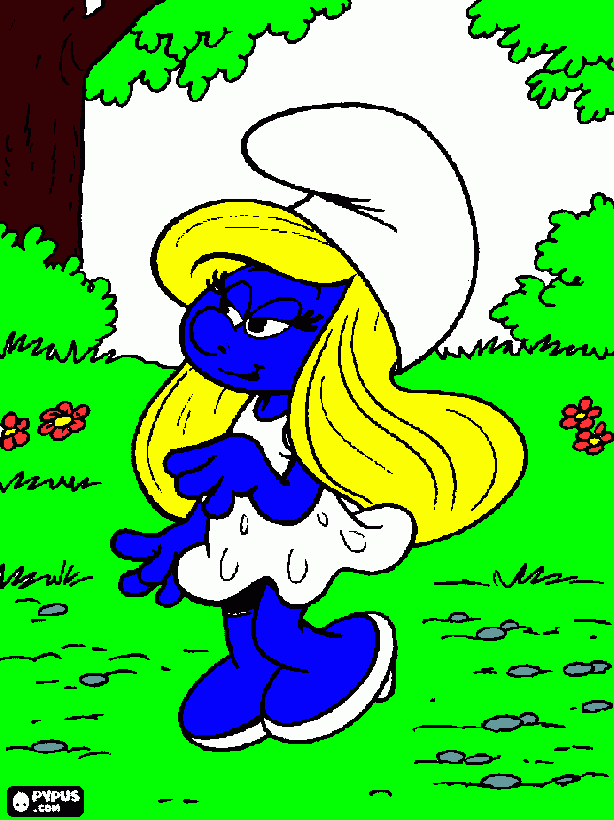 pitufina para colorear