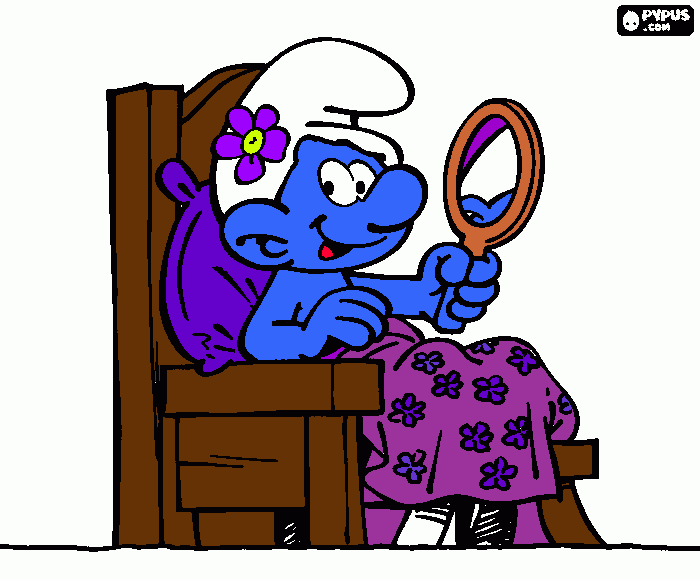 pitufo vanidoso  para colorear