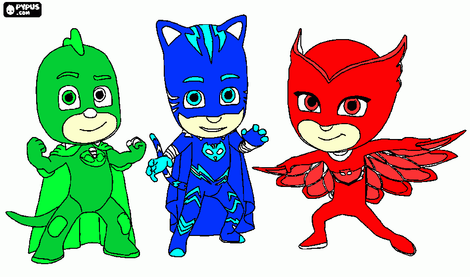 pjmasks para colorear