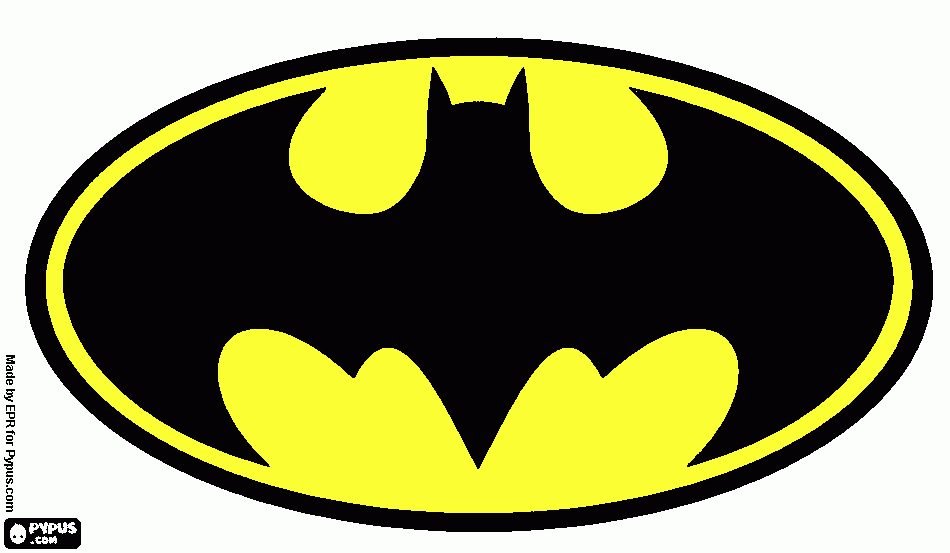 placa de batman para colorear
