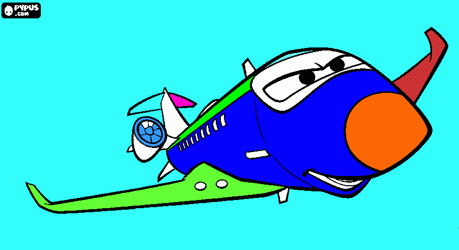 Plane Cars 2 para colorear