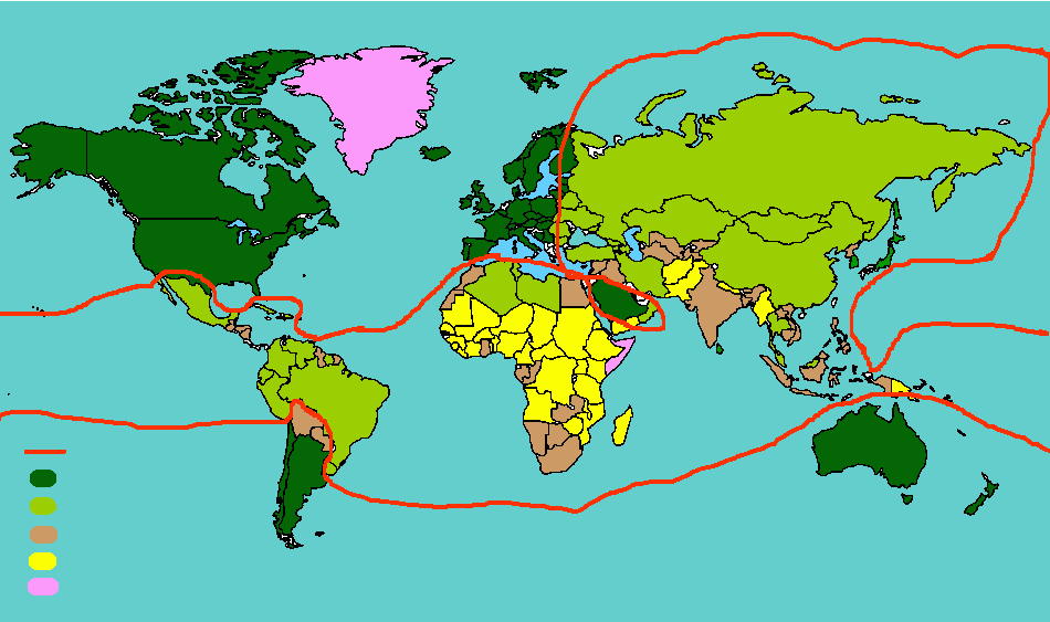 planisferio idh para colorear