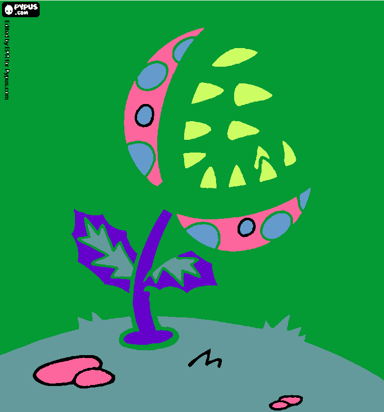 planta que come para colorear