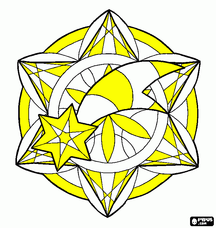 plantilla estrella para colorear