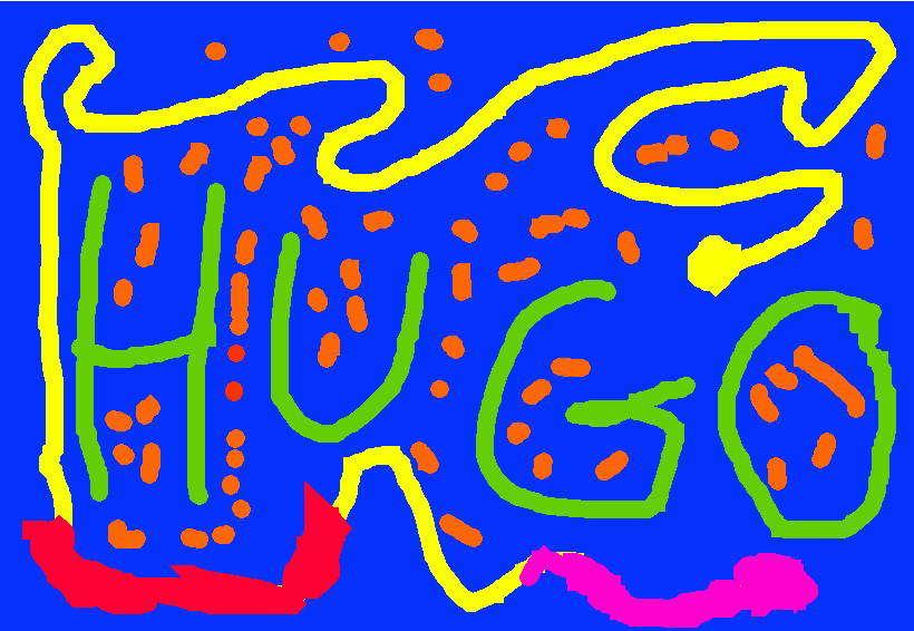 plástica de Hugo para colorear