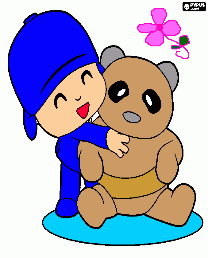 pocoyo oso para colorear
