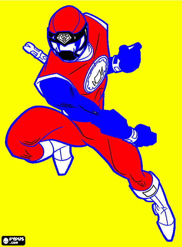 poger rengers para colorear