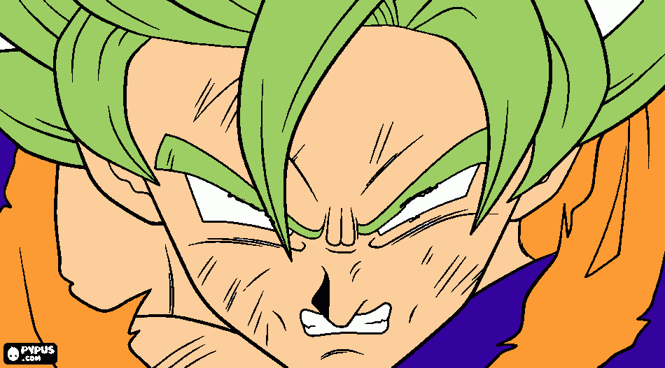 (pohtala) goku y broly para colorear