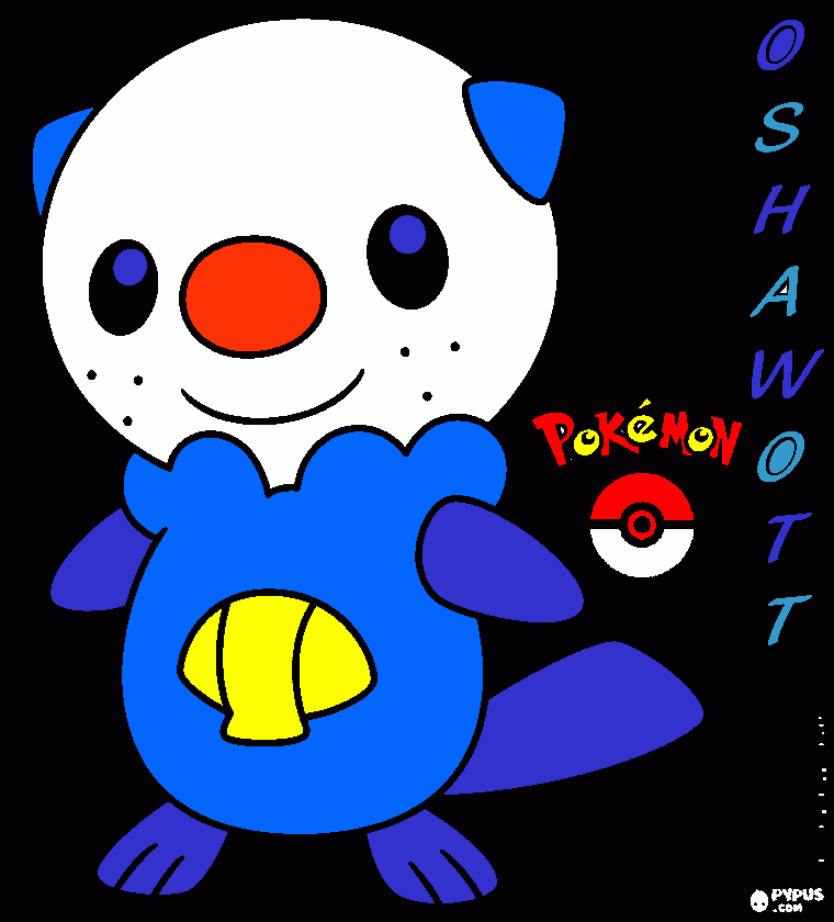 pokemon (oshawott) para colorear
