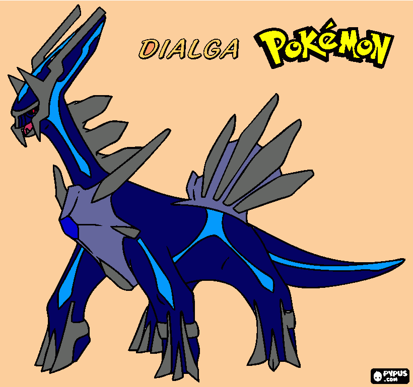 pokemon legendario Dialga  para colorear