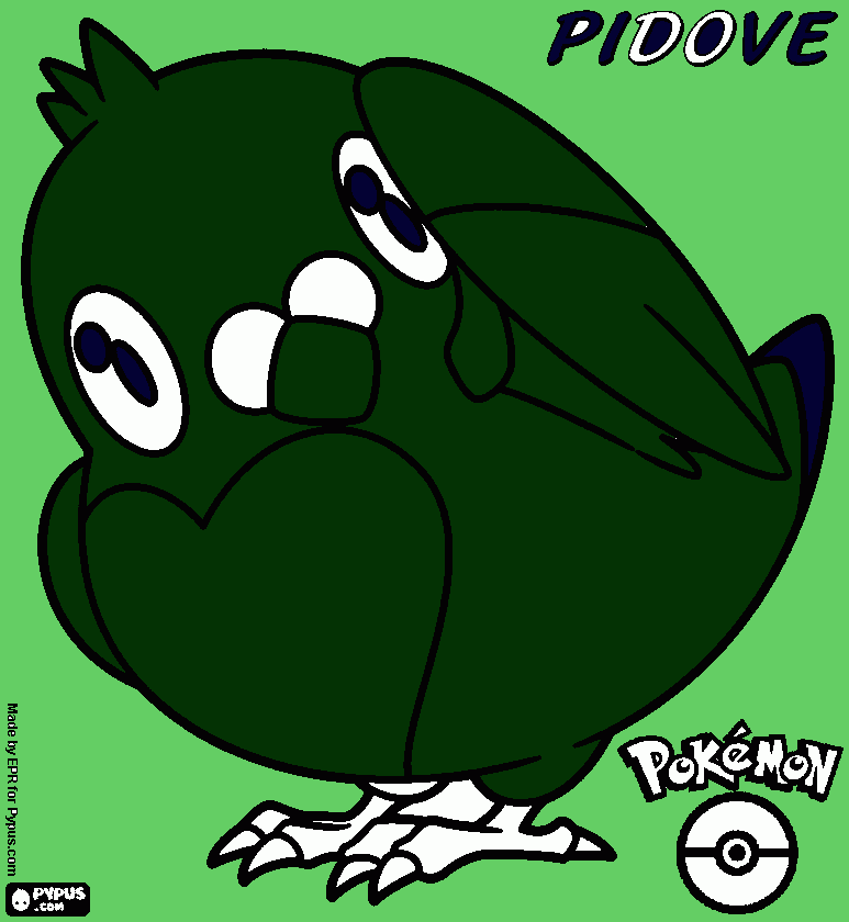 pokemon pidove para colorear