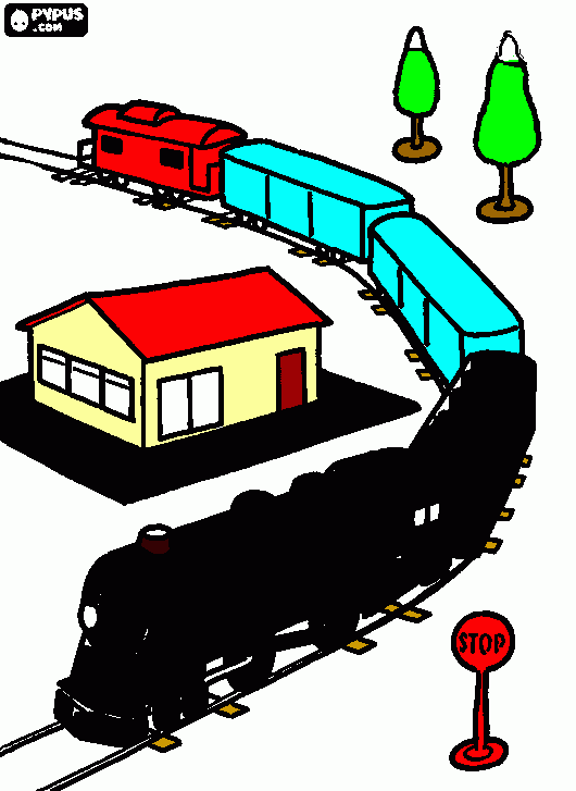 polar express para colorear