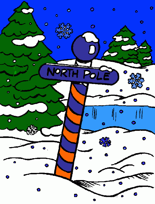 polo norte para colorear