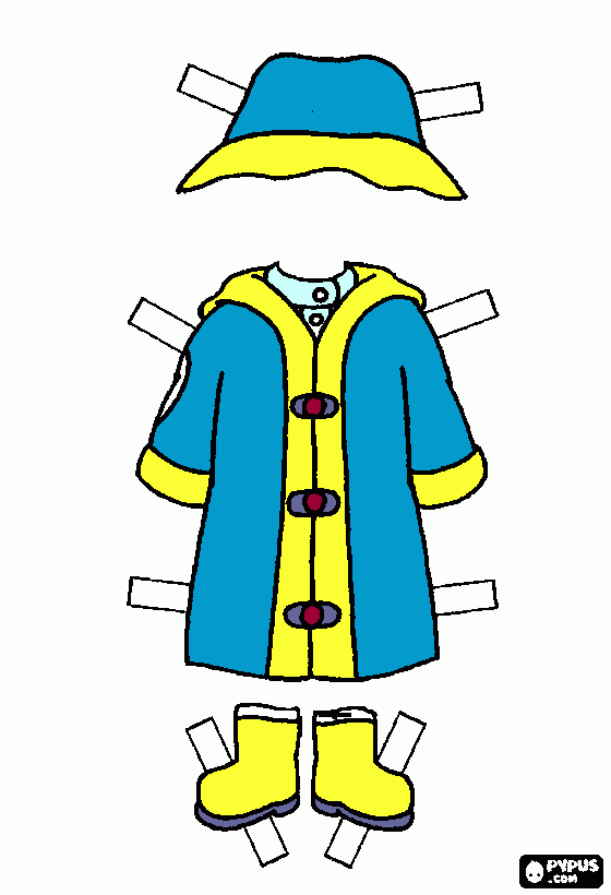 poncho para colorear