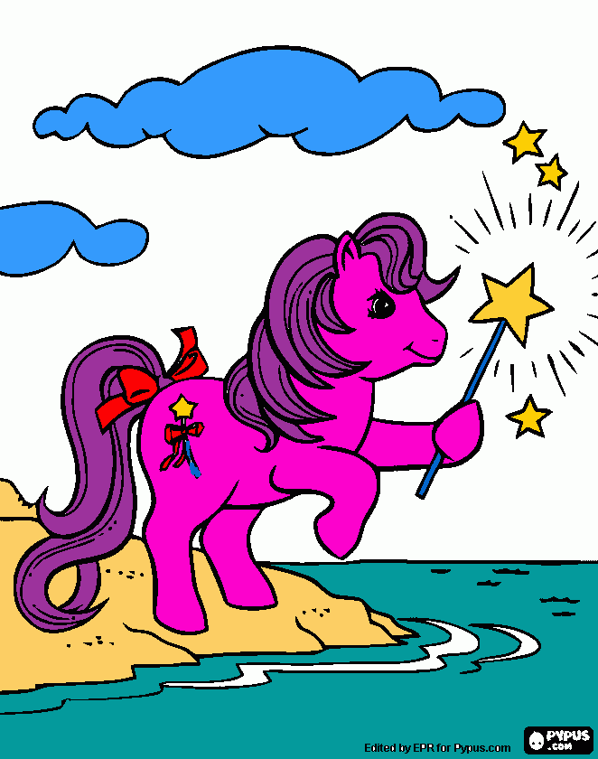 Pony Rosada para colorear