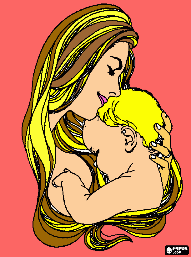 por los derechos del niño y de madres solteras para colorear