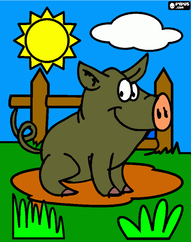 por marrano para colorear