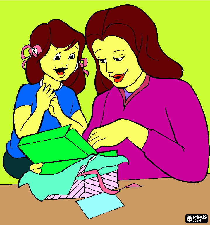 POR TU SANTO MAMI para colorear