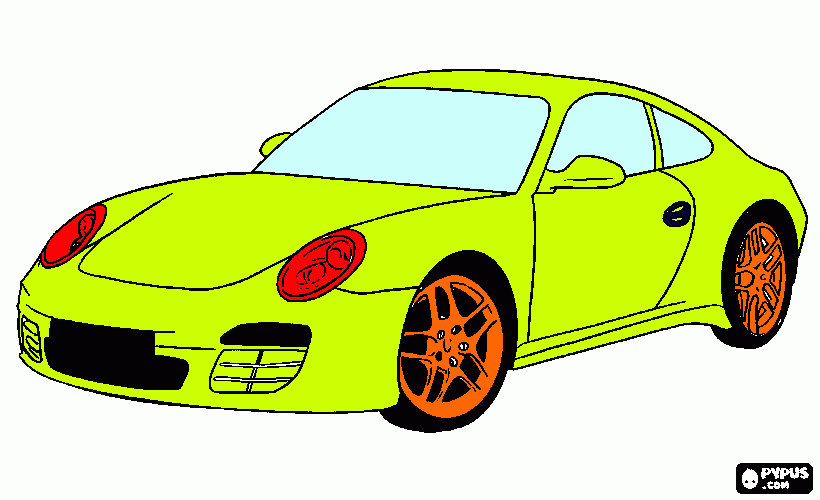 porche carrere gto para colorear