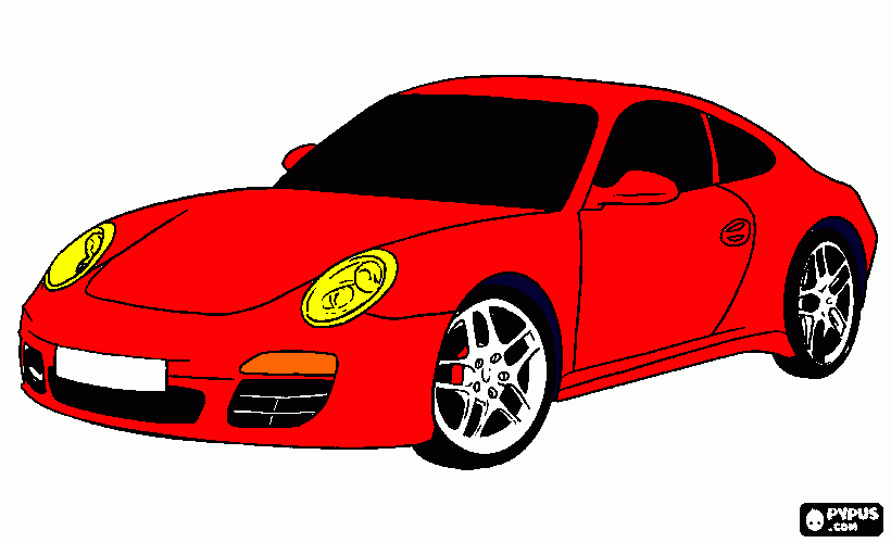 porsche para colorear