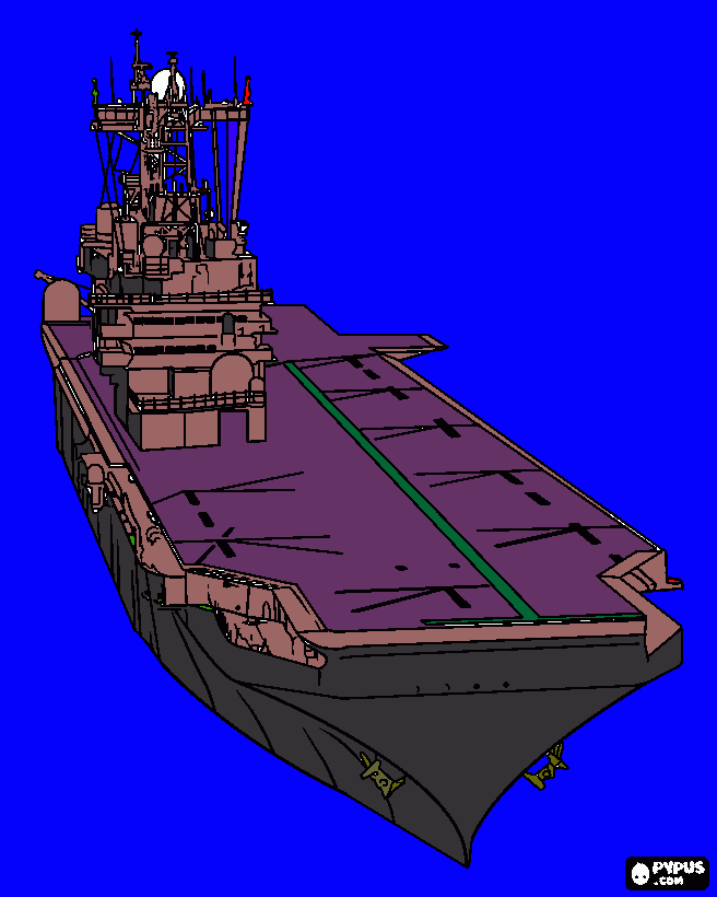 Portaviones para colorear