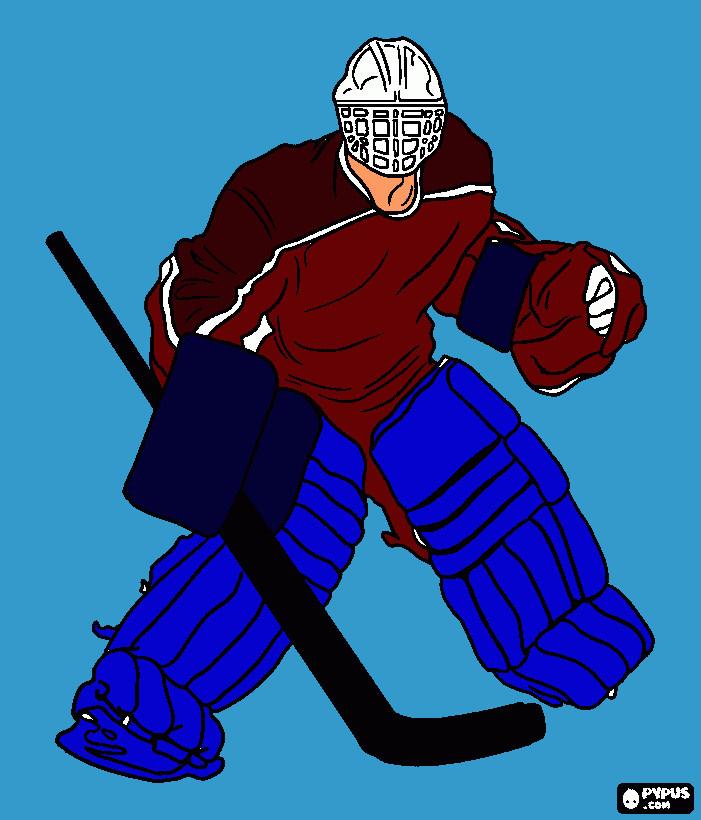 portero de hockey para colorear