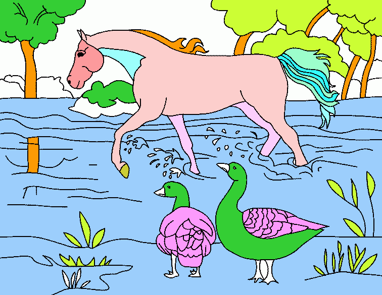 potrillo para colorear