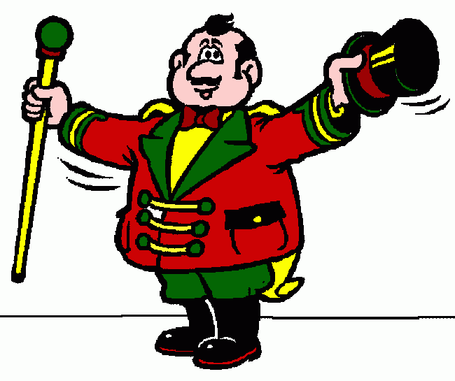 presentador del circo para colorear