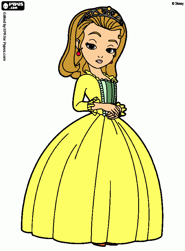 princesa amber para colorear