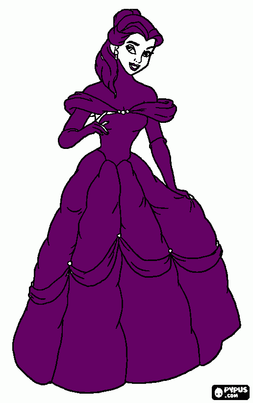 princesa lila para colorear