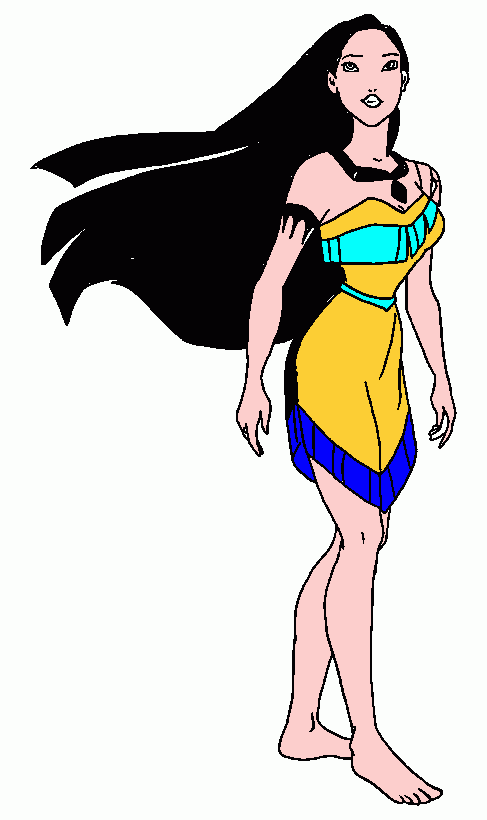 princesa  pocahonta para colorear