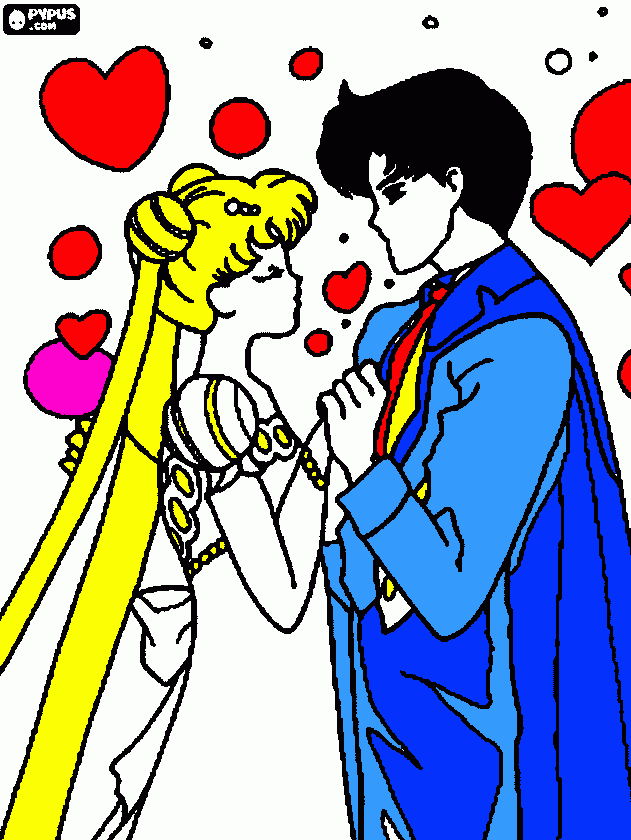 Princesa Selena y el principe Daniel para colorear