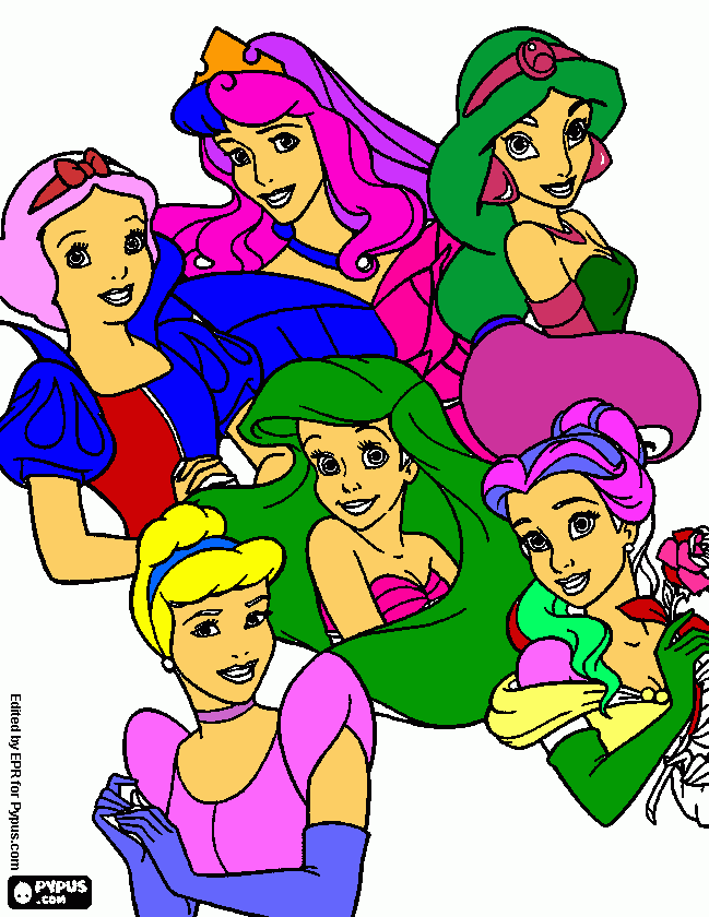 princesas de disney para colorear